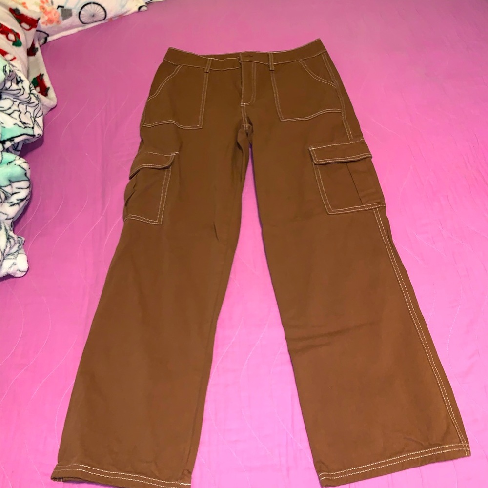 trendy brown pants
